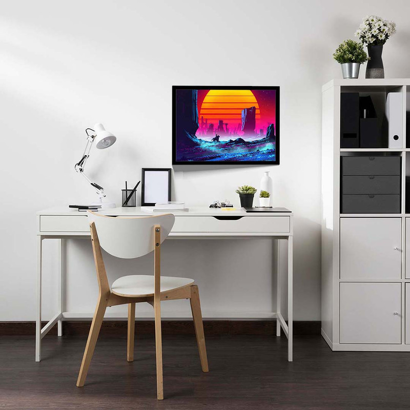 تابلو مدل horse rider cyberpunk کد F-13010