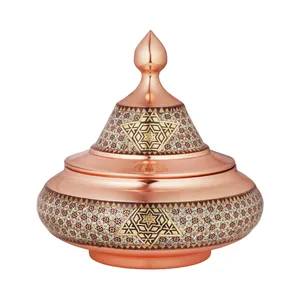 قندان خاتم کاری مدل سفینه