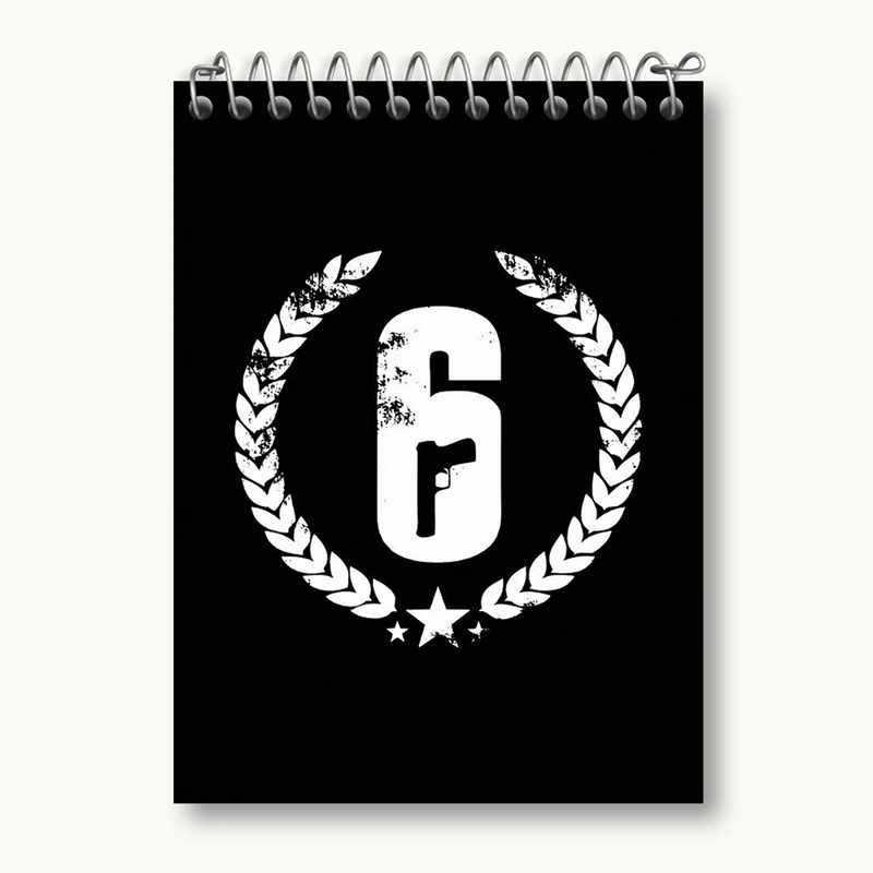 دفتر یادداشت 50 برگ خندالو مدل رینبو سیکس Rainbow Six کد 10319