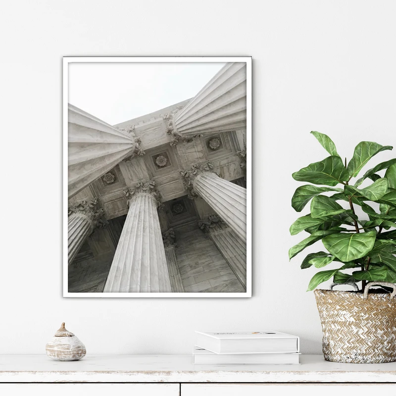 تابلو آتریسا طرح اماکن دیدنی جهان مدرن مدل ATFBW42 فریم سفید