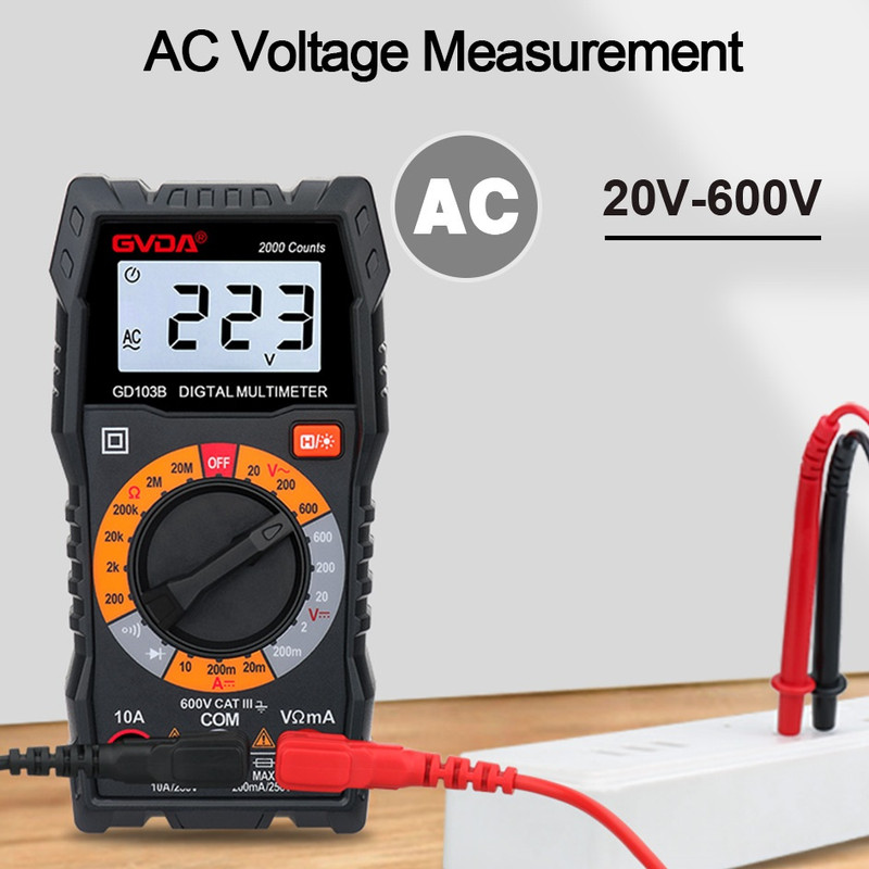مولتی متر دیجیتالی جی وی دی ای مدل GD103B