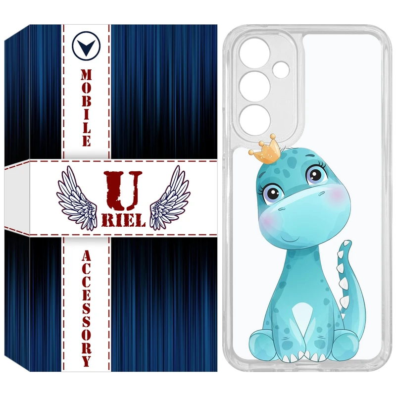 کاور یوریل مدل Clear کد 60 طرح دایناسور مناسب برای گوشی موبایل سامسونگ Galaxy A54