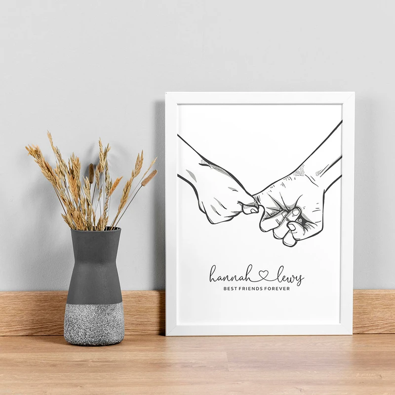 تابلو صبا طرح مدل مینیمال Best friends forever کد S0646w