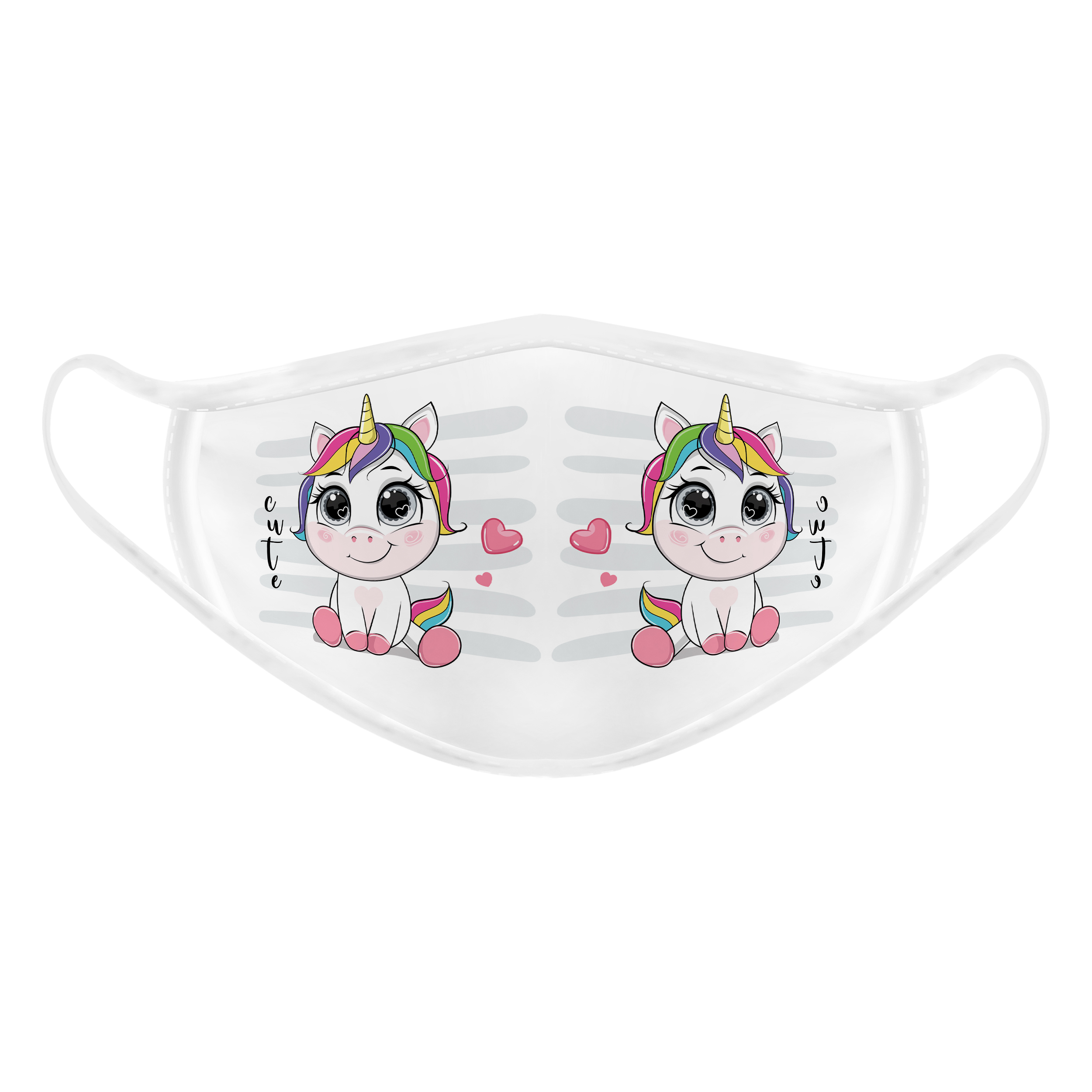  ماسک تزیینی بچگانه طرح تک شاخ بامزه کد 617015