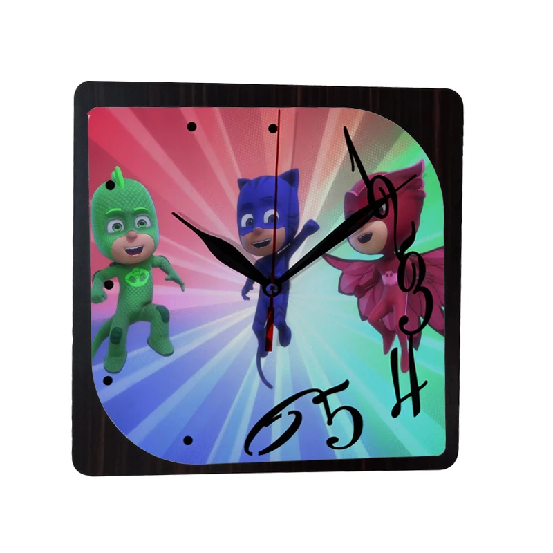 ساعت دیواری کودک طرح pj masks کد Tz9