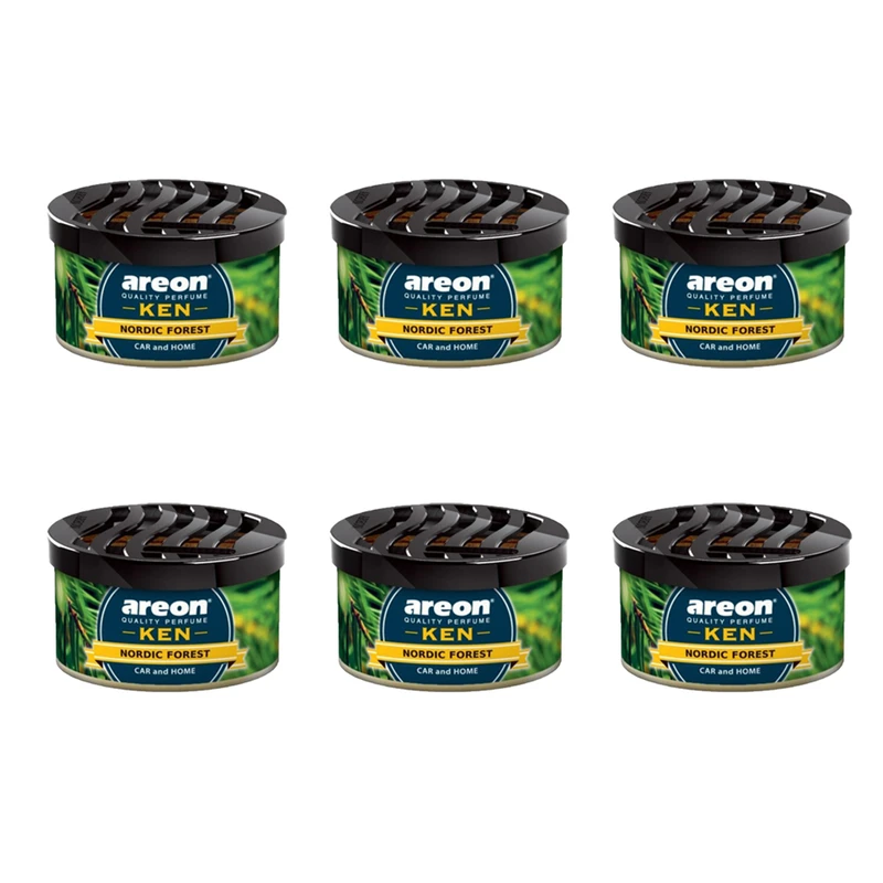 خوشبوکننده کنسروی خودرو آرئون مدل Ken Nordic Forest مجموعه 6 عددی