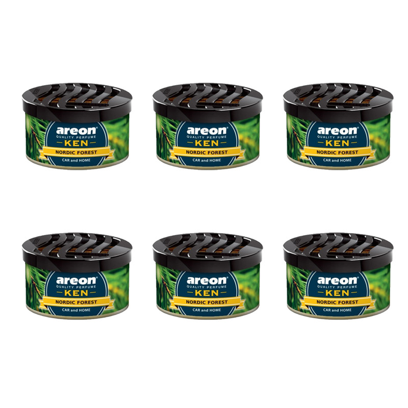 خوشبوکننده کنسروی خودرو آرئون مدل Ken Nordic Forest مجموعه 6 عددی