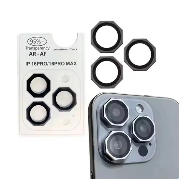 محافظ لنز مدل هشت ضلعی مناسب برای گوشی موبایل اپل iPhone 15 Pro Max