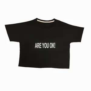 کراپ آستین کوتاه زنانه مدل ساده