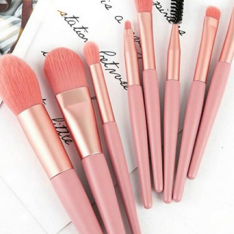 برس آرایشی مدل نئونی کد a-700 مجموعه 8 عددی