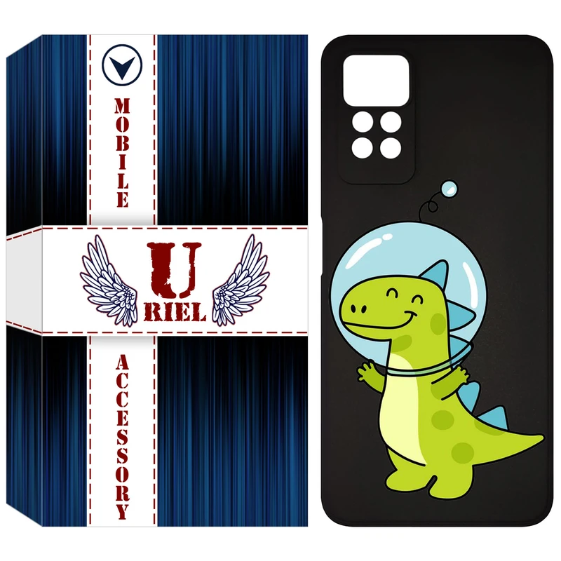 کاور یوریل قاب مدل KSH کد 62 طرح دایناسور فضانورد مناسب برای گوشی موبایل شیائومی Redmi Note 12 Pro 4G