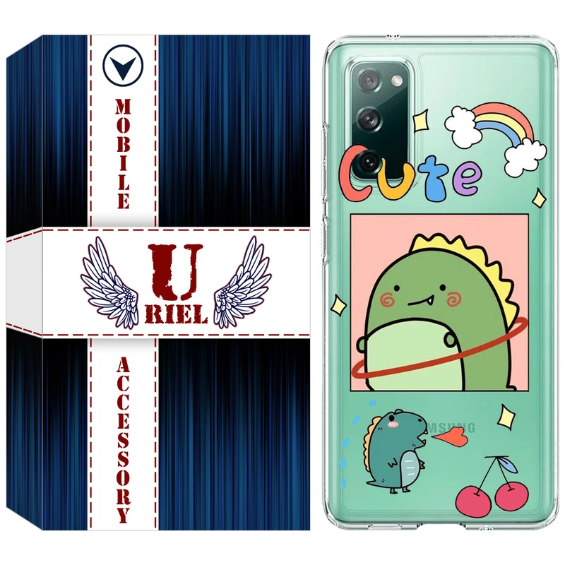 کاور یوریل مدل Clear کد 20 طرح دایناسور مناسب برای گوشی موبایل سامسونگ Galaxy S20 FE
