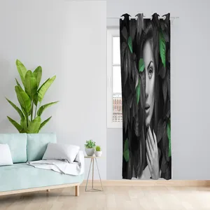 پرده طرح نیم رخ مدل مخمل پانچی کد L 661 Z سایز 140x200 سانتی متر