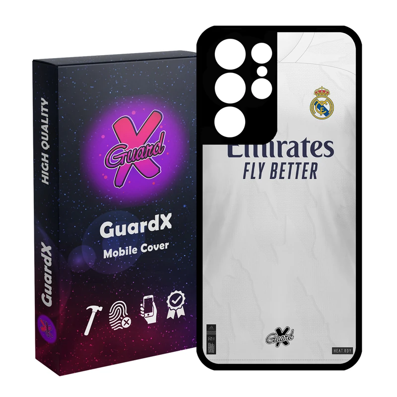 کاور گارد ایکس طرح Real Madrid مدل Glass10254 مناسب برای گوشی موبایل سامسونگ Galaxy S21 Ultra