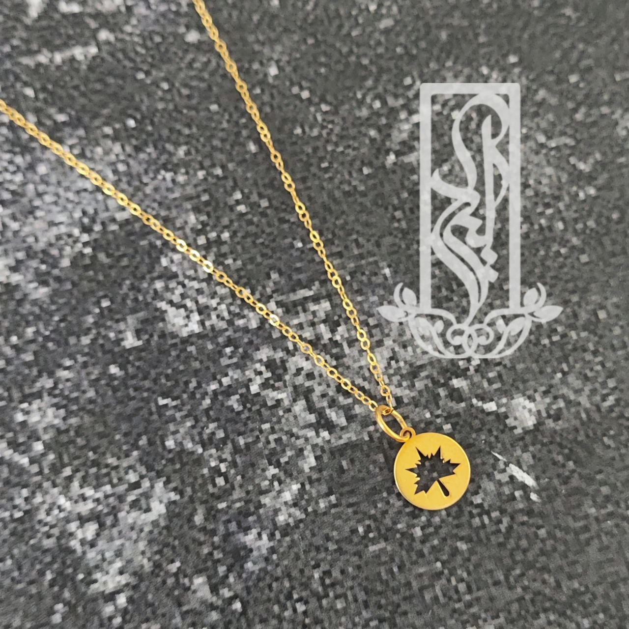 گردنبند طلا 18 عیار زنانه لیردا مدل برگ ngn