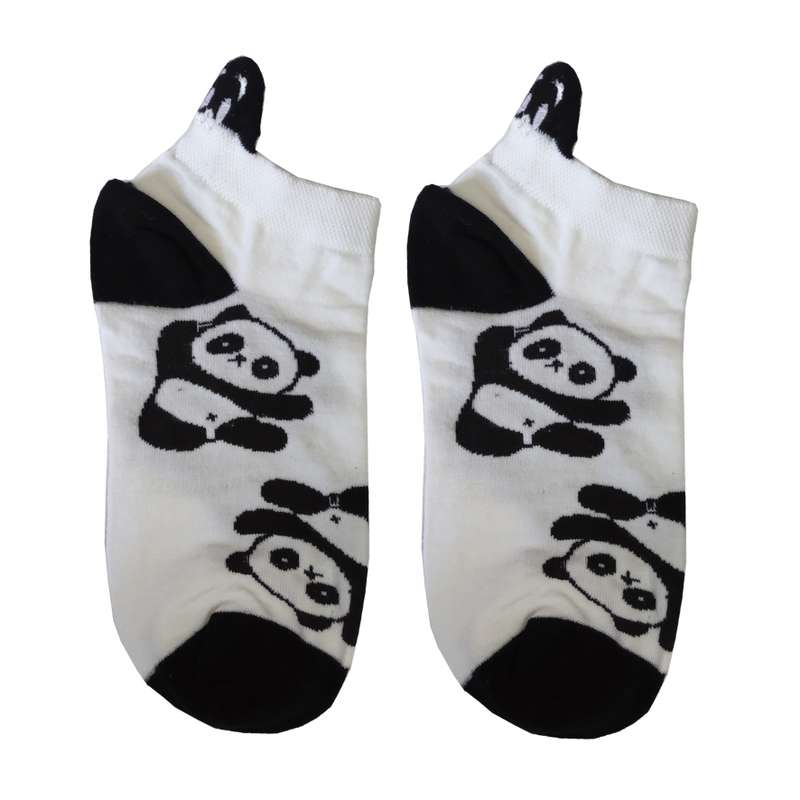 جوراب ساق کوتاه دخترانه مدل پاندا