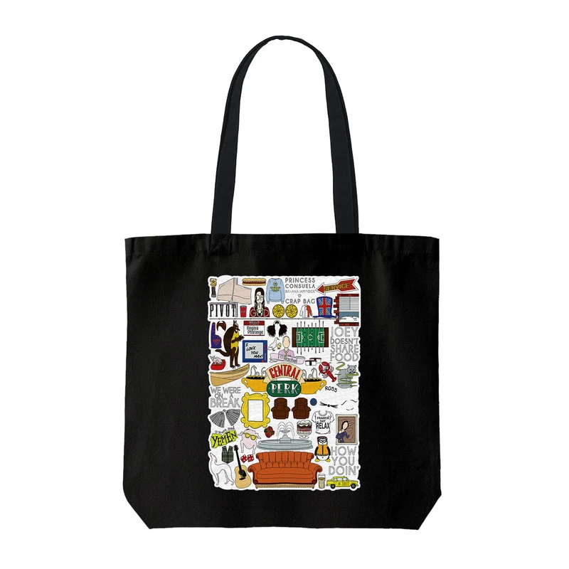 ساک خرید ترمه طراحان ایده مدل نشانه های فرندز کد cfp1199 - S