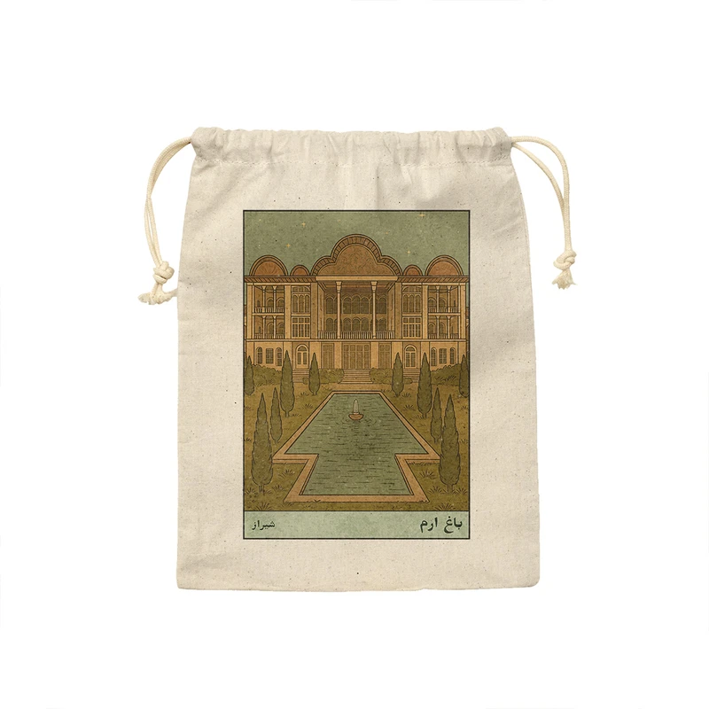 کیسه نان و سبزی ترمه طراحان ایده مدل کارت  باغ ارم شیراز کد map1525 - S سایز 19x19 سانتی متر