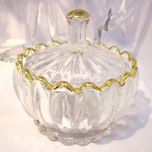 قندان مدل جنوا لب طلا