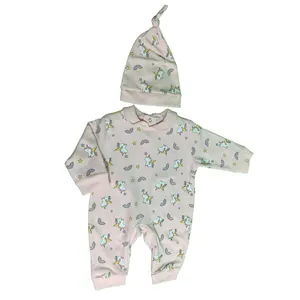 ست سرهمی و کلاه نوزادی مدل یونیکورن