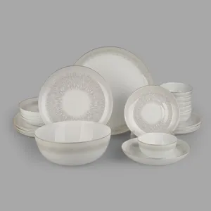 سرویس غذاخوری 26 پارچه 6 نفر مدل دایره دیوالی دلتا 