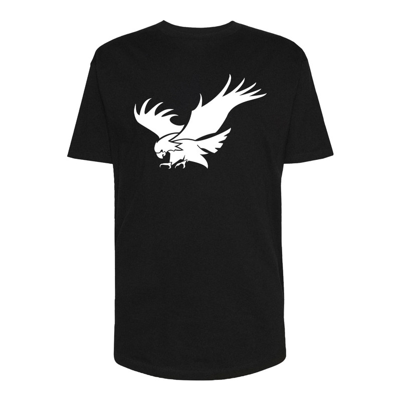 تی شرت لانگ آستین کوتاه مردانه مدل عقاب کد P068 رنگ مشکی