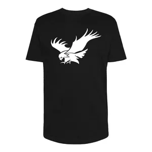 تی شرت لانگ آستین کوتاه  مردانه مدل عقاب کد P068 رنگ مشکی