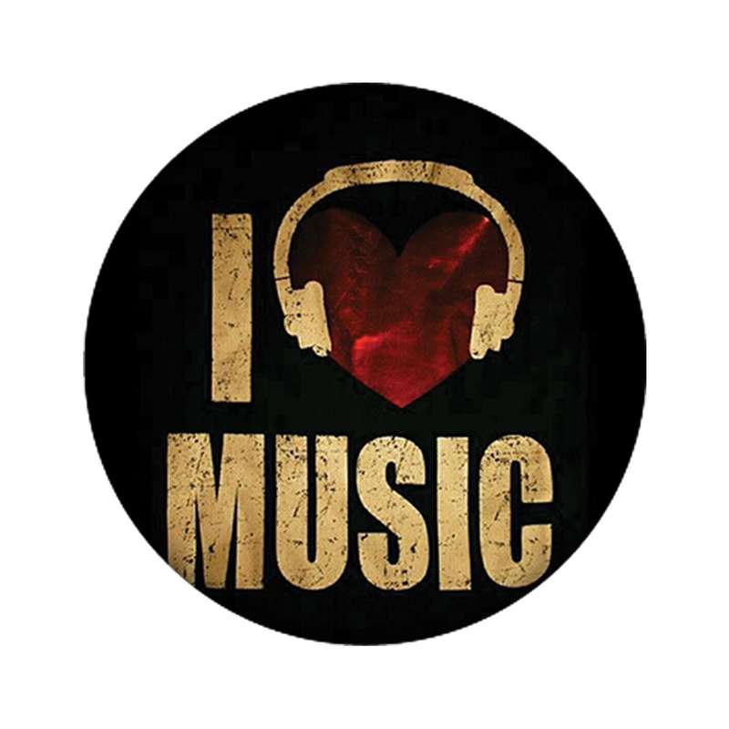 استیکر تزئینی موبایل مدل I LOVE MUSIC کد 3586