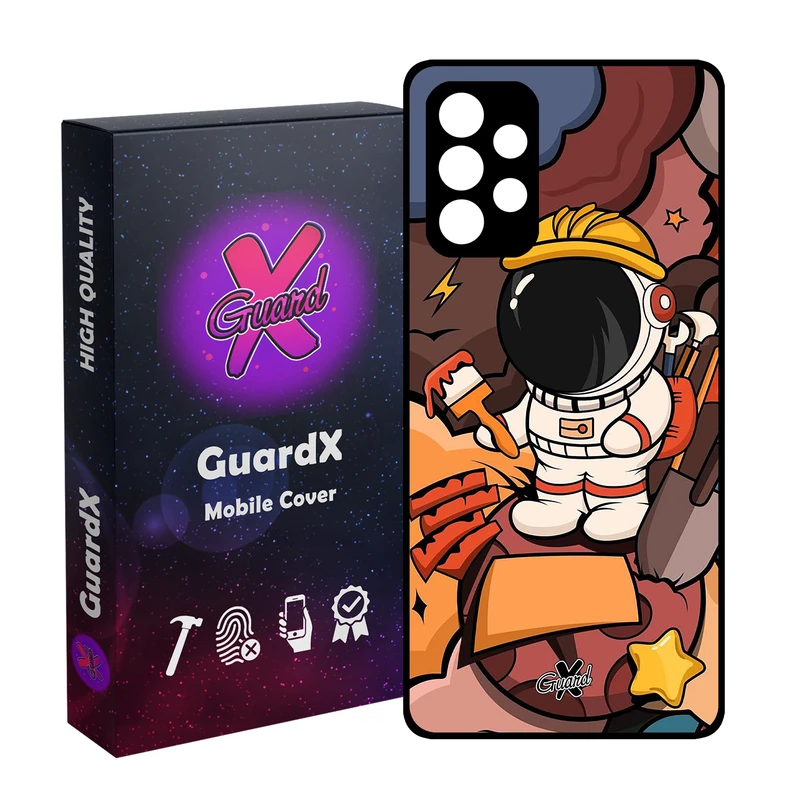 کاور گارد ایکس طرح فضانورد مدل Glass10394 مناسب برای گوشی موبایل سامسونگ Galaxy A52