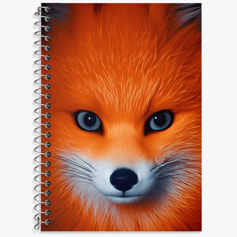 دفتر زبان 50 برگ خندالو مدل دو خط طرح روباه کد N5158