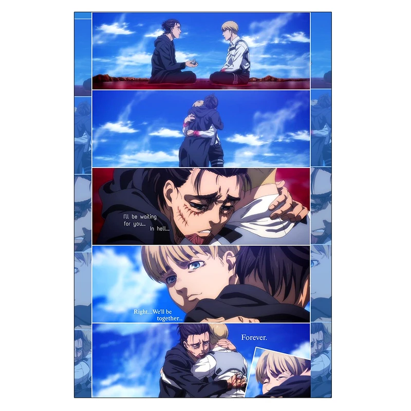 پوستر مدل Eren Yeager و Armin طرح انیمه Attack on titan کد 170