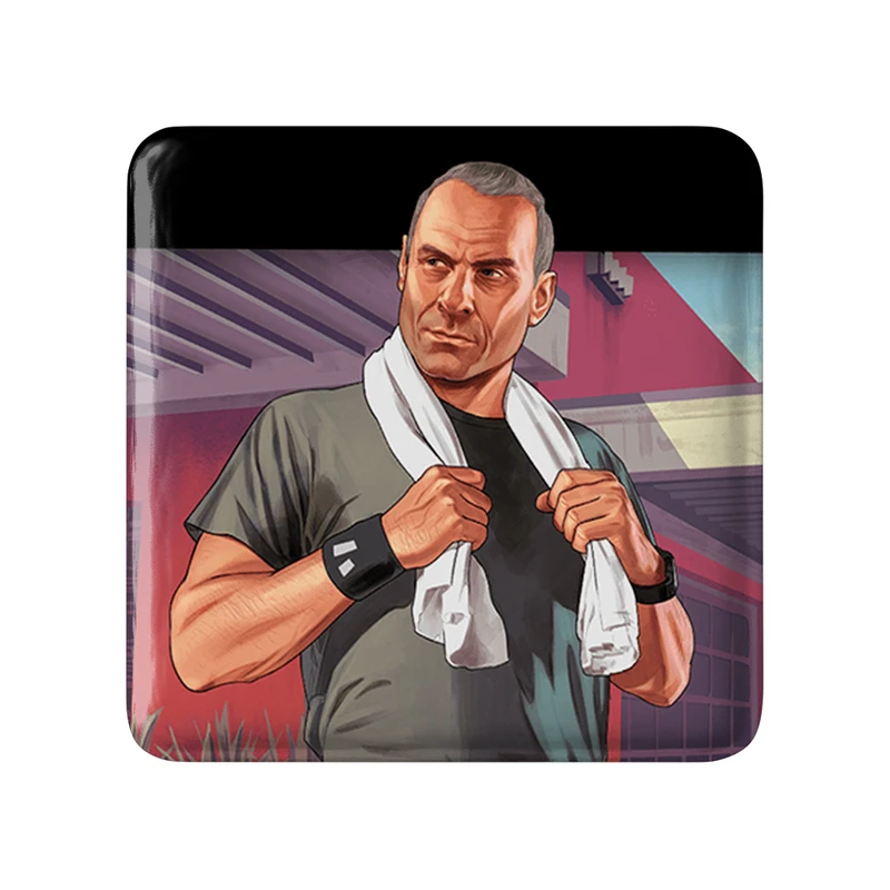 مگنت خندالو طرح دوین وستون جی تی ای GTA مدل مربعی کد 30668