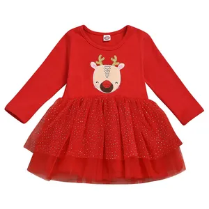 پیراهن دخترانه مدل کریسمس کد R100