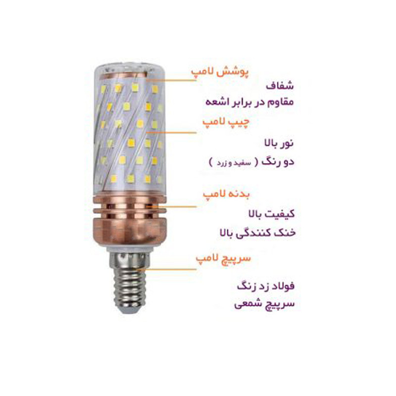 قیمت و خرید لامپ بلالی 16 وات مدل Bl-14 پایه E14