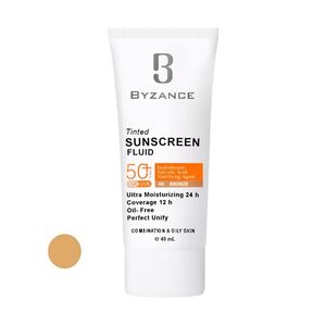 کرم ضد آفتاب رنگی صورت بیزانس SPF 50 مدل Bronze 40 ‌محافظ در برابر UVA/UVB مناسب برای پوست چرب و مختلط حجم 40 میلی‌لیتر