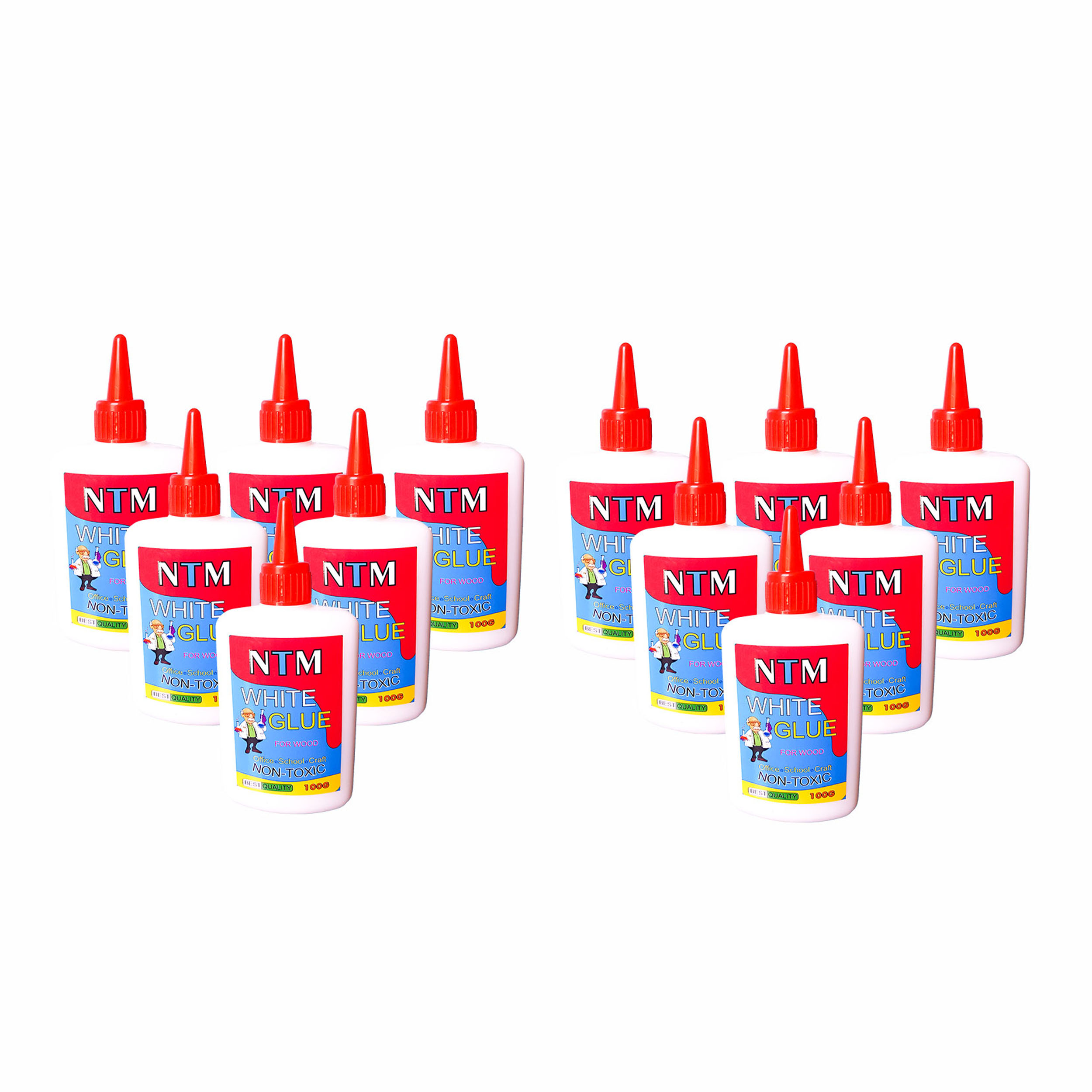 چسب چوب ان تی ام مدل WG حجم 100 میلی لیتر بسته 12 عددی