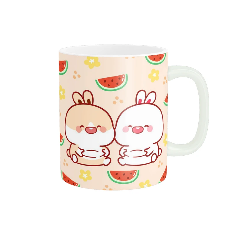 ماگ پادآفرین مدل یلدایی شب یلدا شب چله طرح انار و هندوانه کد p2630