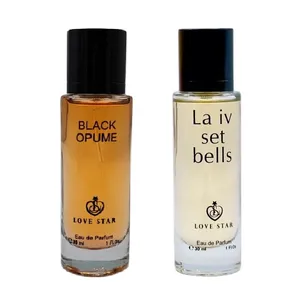 عطر جیبی لاو استار مدل بلک اوپیوم حجم 30 میلی لیتر به همراه عطر جیبی لاو استار مدل لاوی بل است حجم 30 میلی‌لیتر