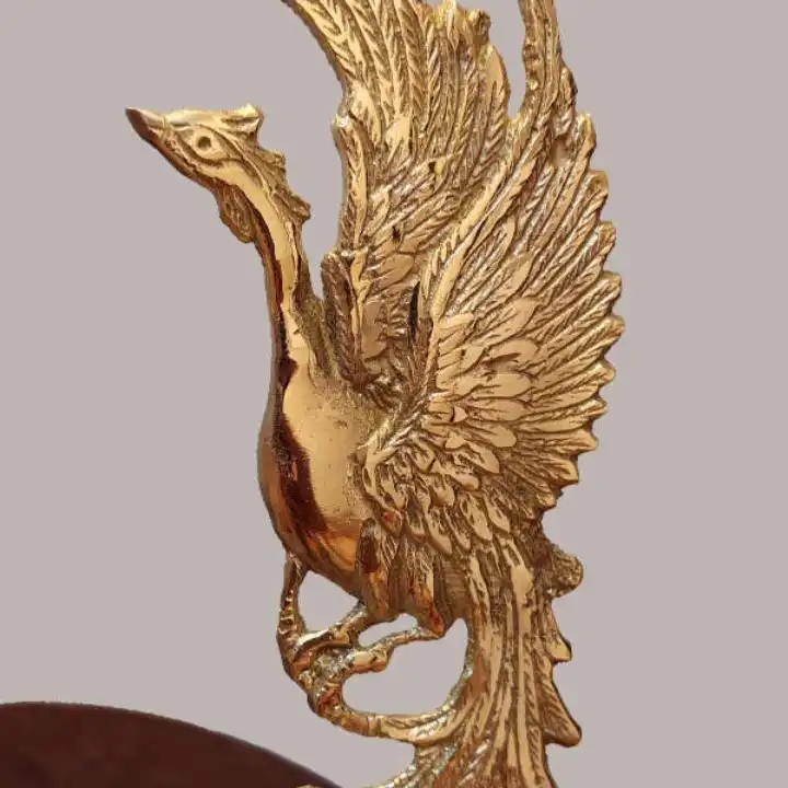 مجسمه برنجی طرح طاووس مجموعه 2 عددی