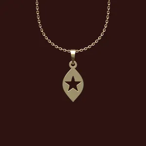 گردنبند طلا 18 عیار زنانه مدوپد مدل ستاره کد X2-1-1057