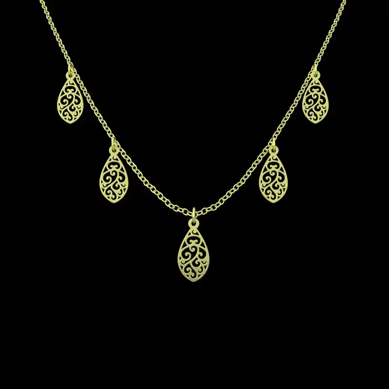 گردنبند طلا 18 عیار زنانه مدوپد مدل اسلیمی کد RNA12756