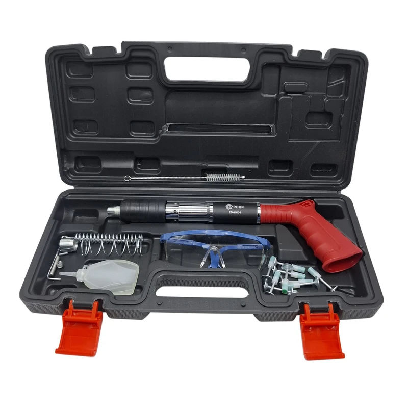 میخ کوب صنعتی ادون مدل ED _ MID_ 8 سایز 20- 50 میلی متر به همراه 20 عدد میخ چاشنی مجموعه 30 عددی