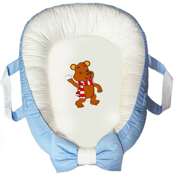 سرویس خواب سه تکه نوزاد ناریکو مدل گارد محافظ دار طرح خرس کد 0469