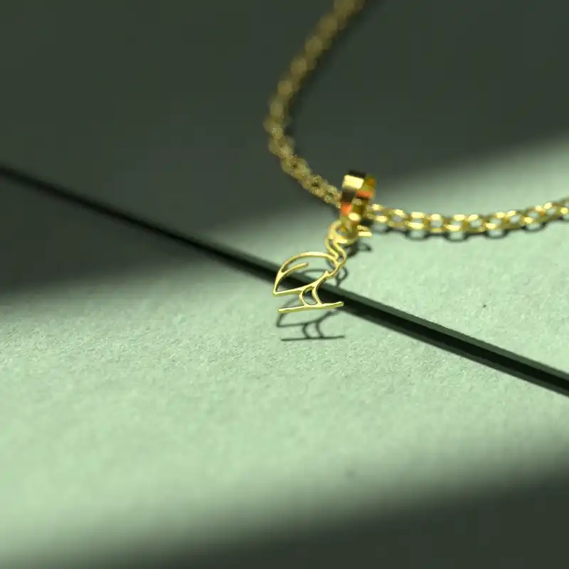 گردنبند طلا 18 عیار زنانه مدوپد مدل فلامینگو کد B3-1-1156