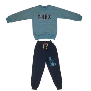 ست سویشرت و شلوار پسرانه مدل دایناسور Trex
