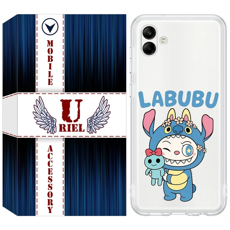 کاور یوریل مدل Clear کد 112 طرح لبوبو Labubu مناسب برای گوشی موبایل سامسونگ Galaxy A04e