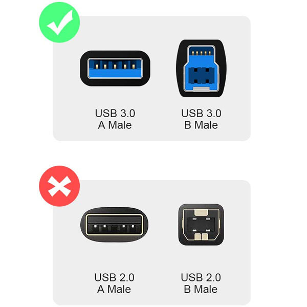 کابل USB3.0 پرینتر مدل AB-USB3 طول 1.5 متر