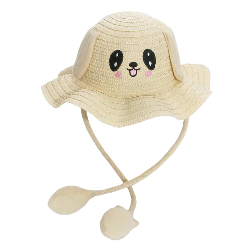 کلاه حصیری بچگانه مدل پمپی