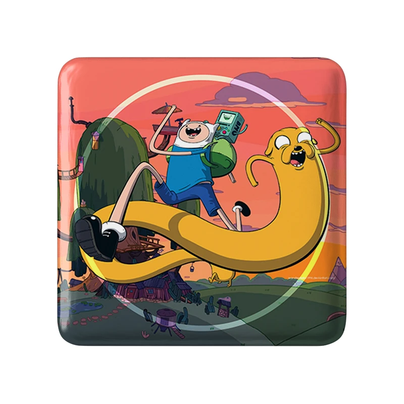 مگنت خندالو طرح جیک و فین وقت ماجراجویی Adventure Time  مدل مربعی کد 20829