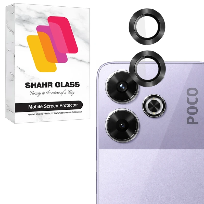 محافظ لنز دوربین شیشه‌ای شهر گلس مدل RINS20 مناسب برای گوشی موبایل شیائومی Poco M6 4G